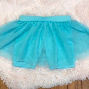 Short Skirt Teal Color Tule